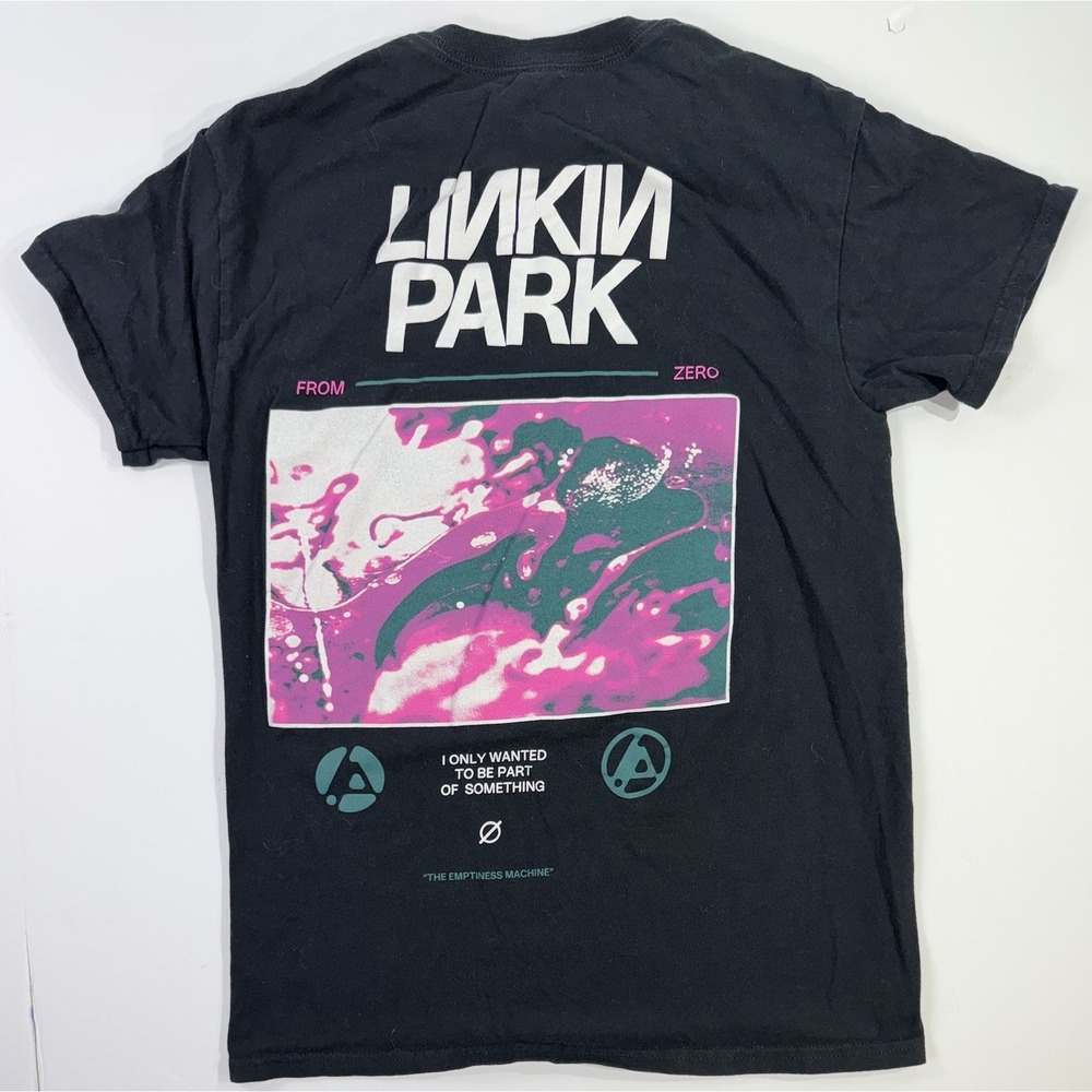 Linkin Park Graphic T Shirt From Zero Album Back Print Black Mens Small